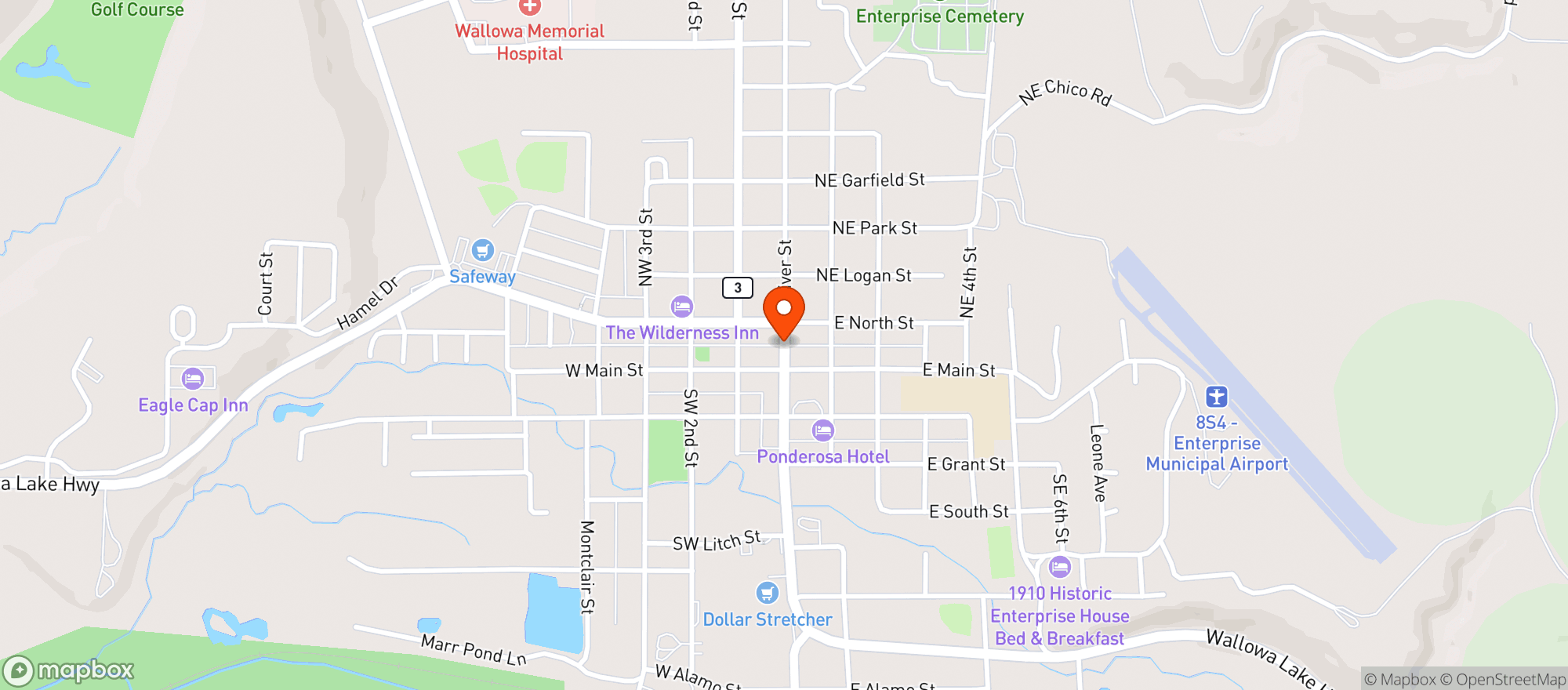 Map showing Safeway