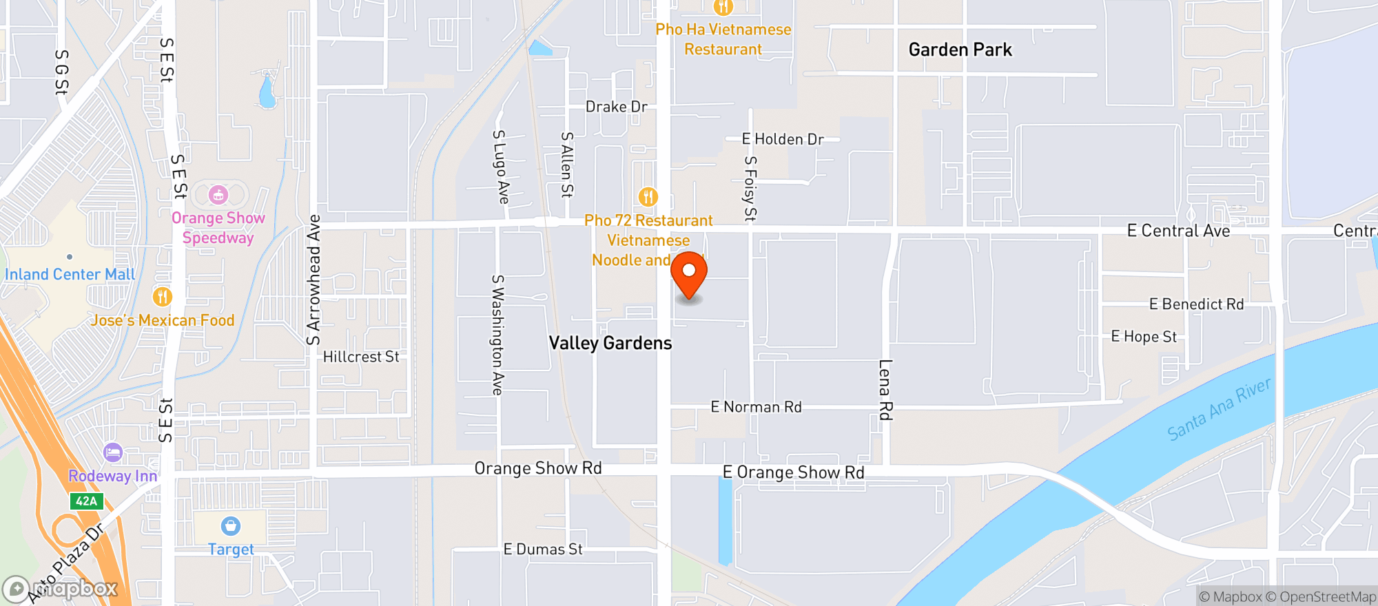 Map showing Marine Corps Exchange