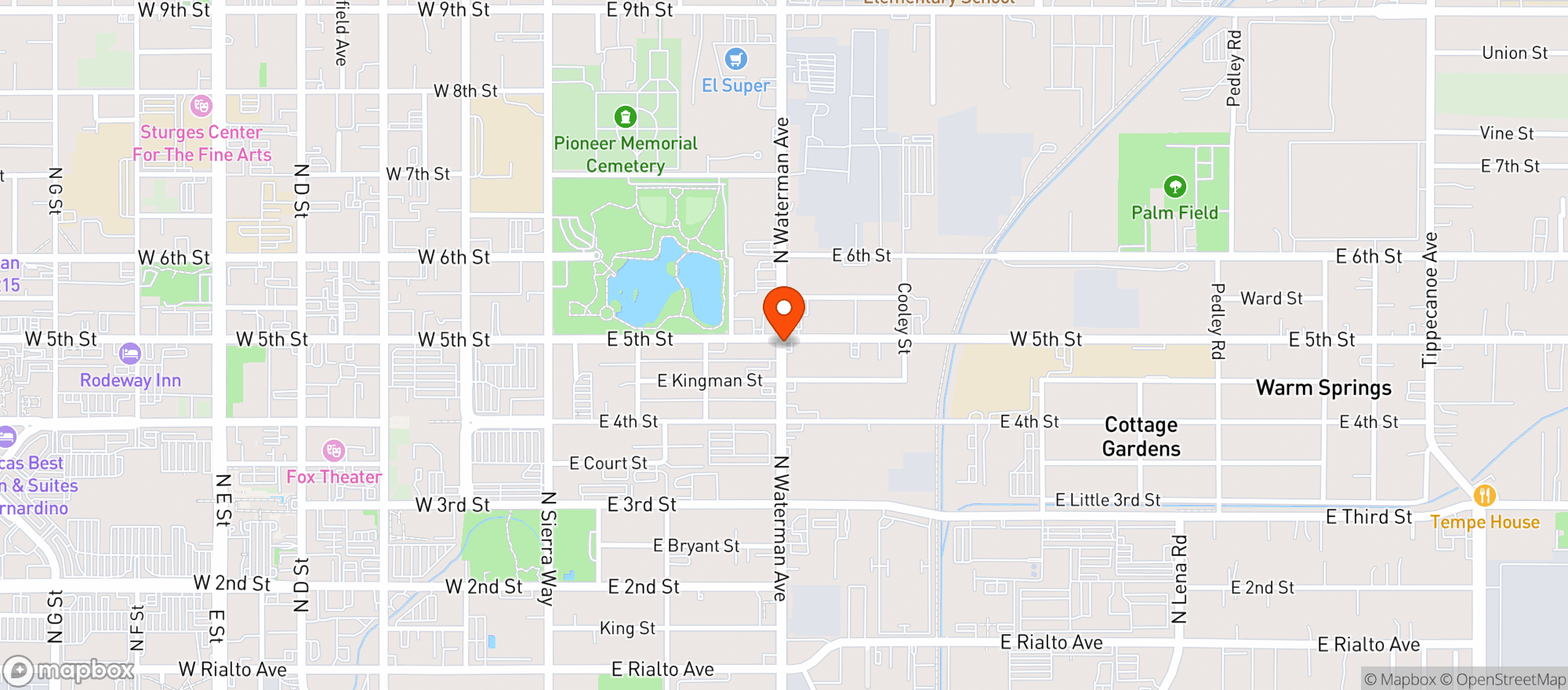 Map showing Jimmys Liquors