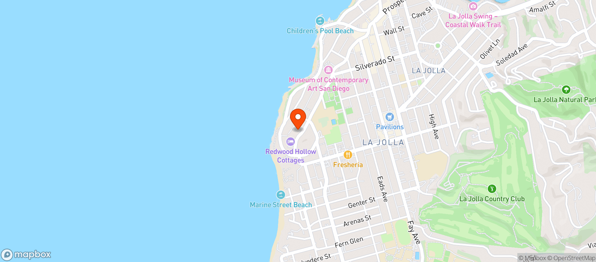 Map showing Trilogy Sanctuary