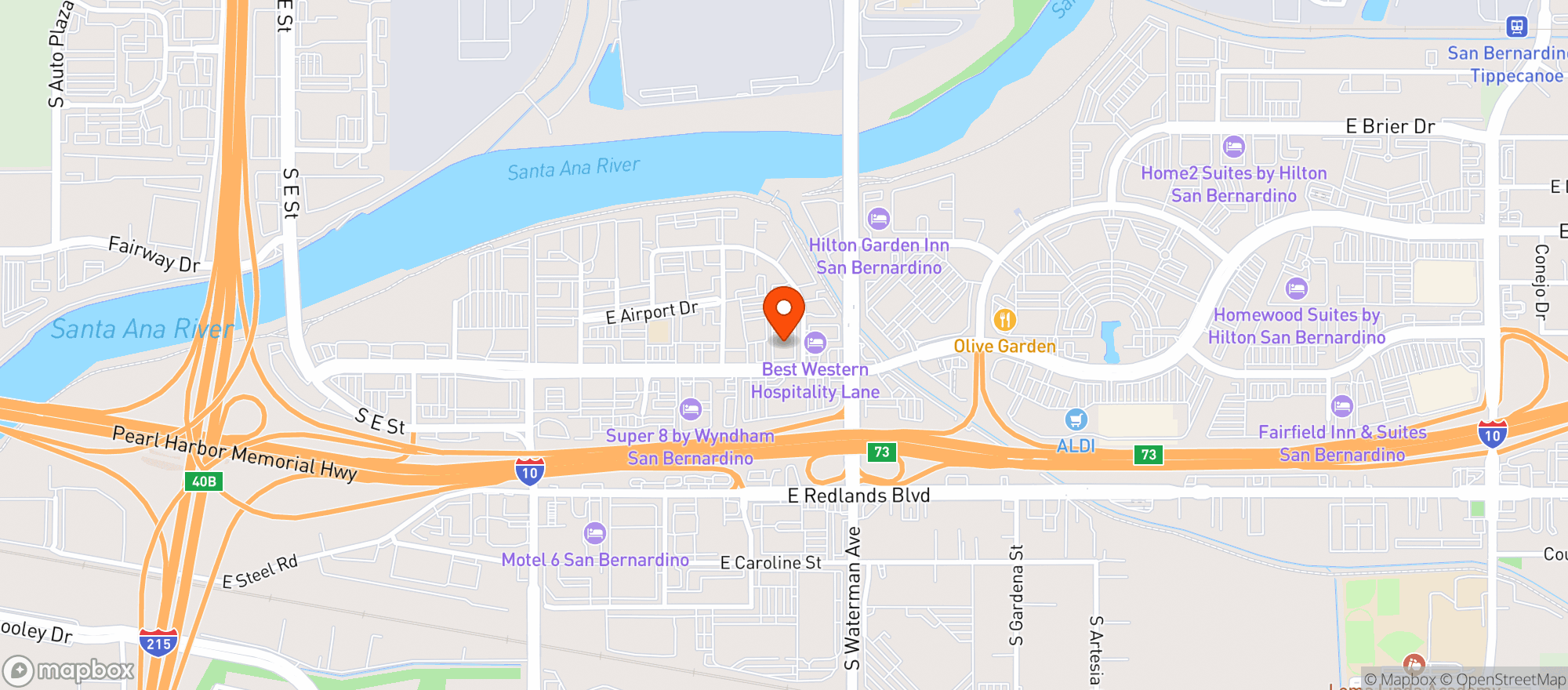 Map showing Black Angus Steak House