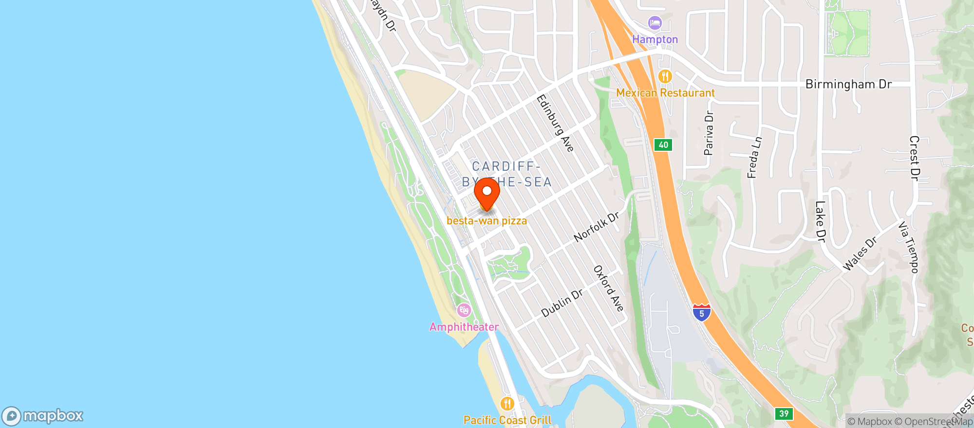 Map showing Cardiff Seaside Market - 00892001