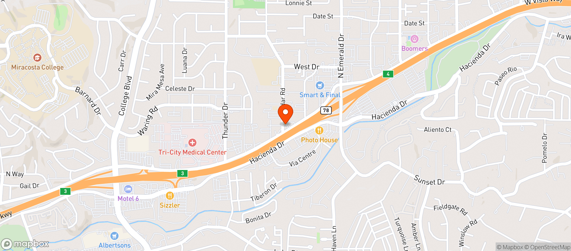 Map showing Auer CBD - Ca