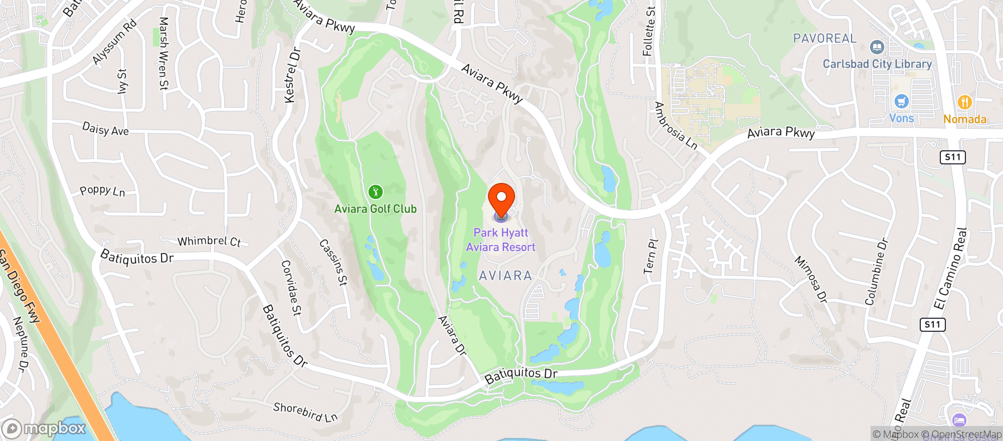 Map showing Park Hyatt