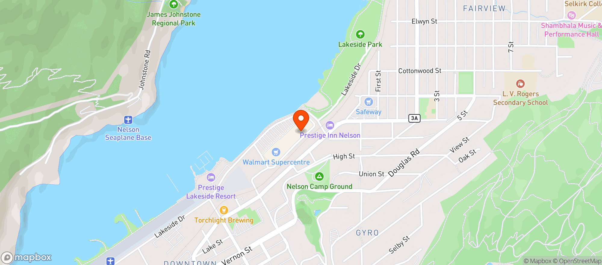 Map showing Nelson Liquor Store