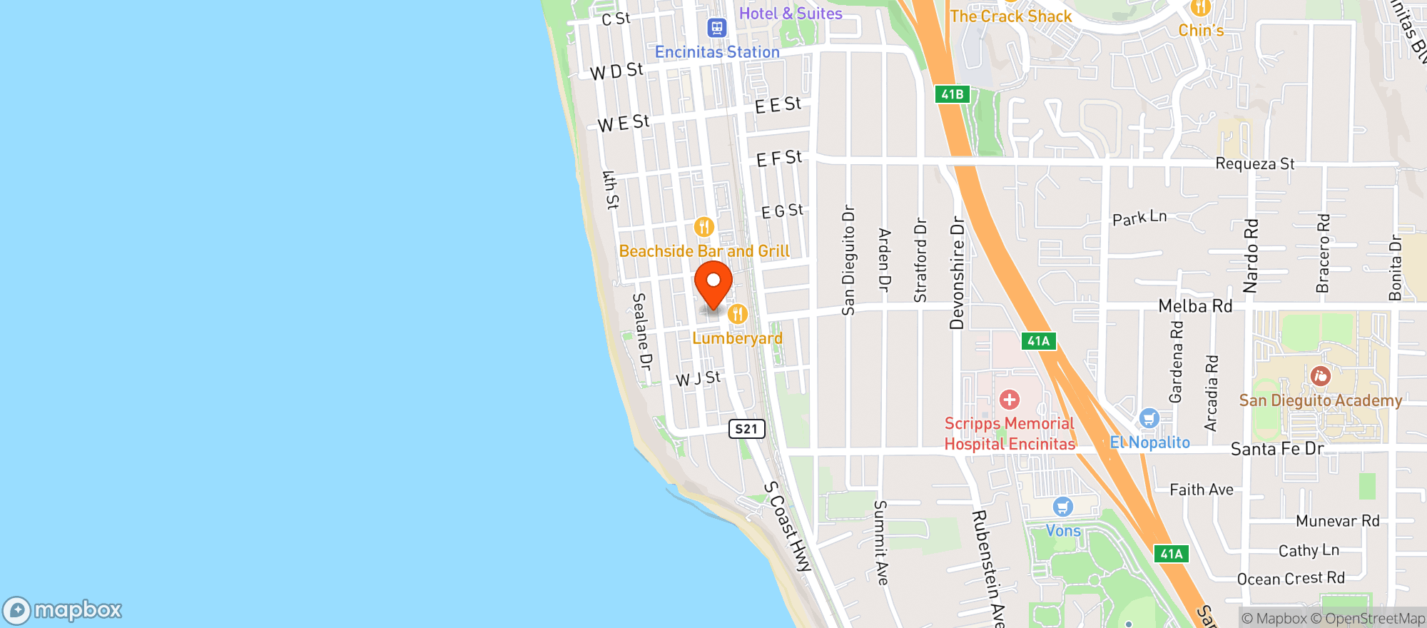 Map showing Shout and About