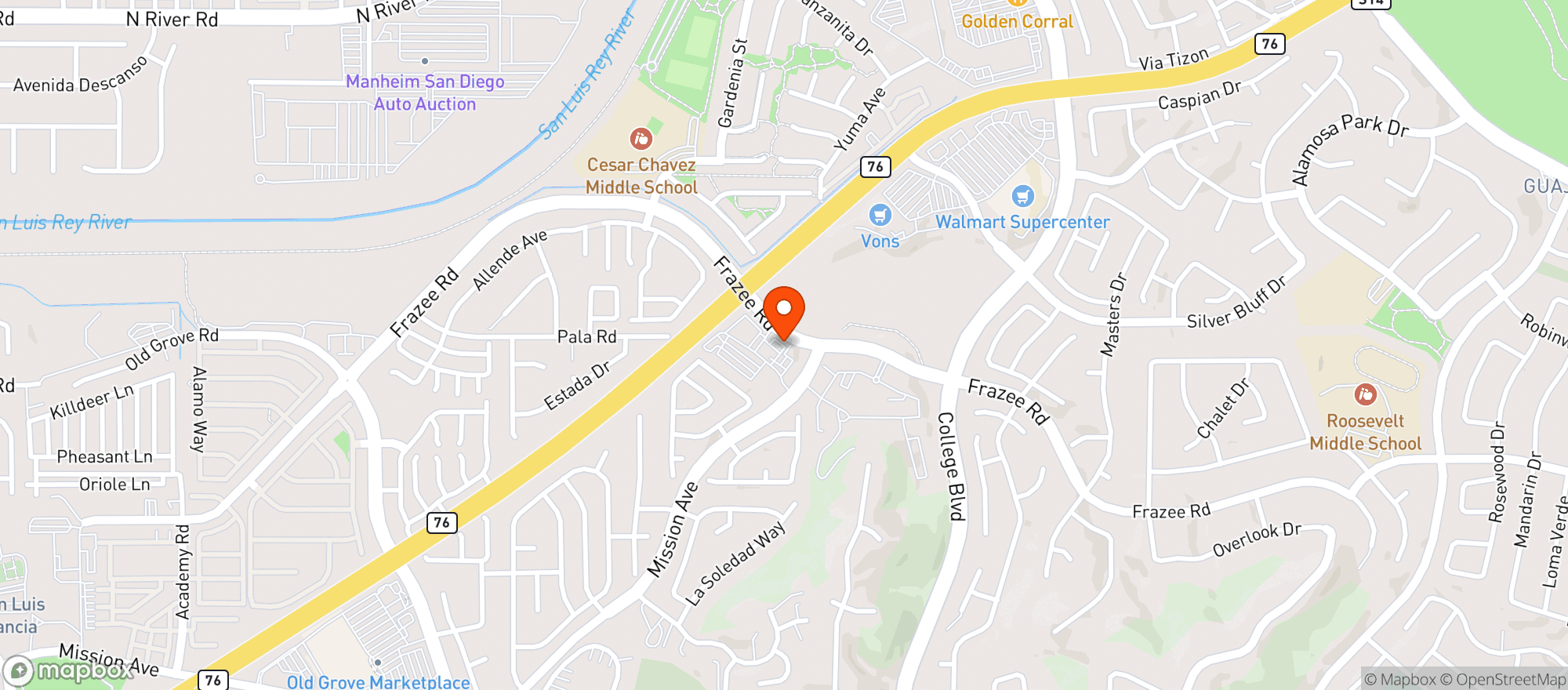 Map showing 7 Eleven