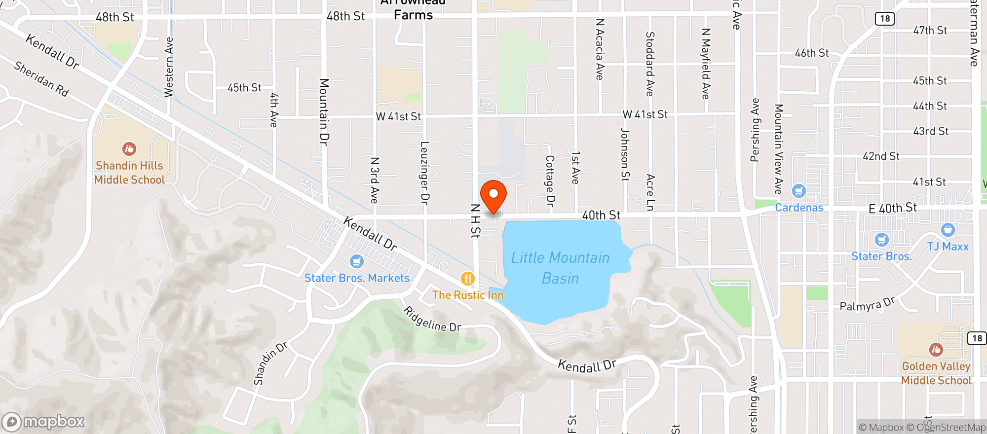 Map showing Bottle Stop