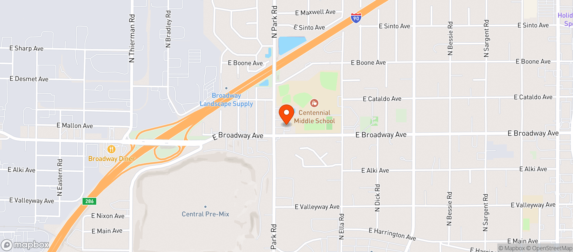 Map showing Amerimart #4