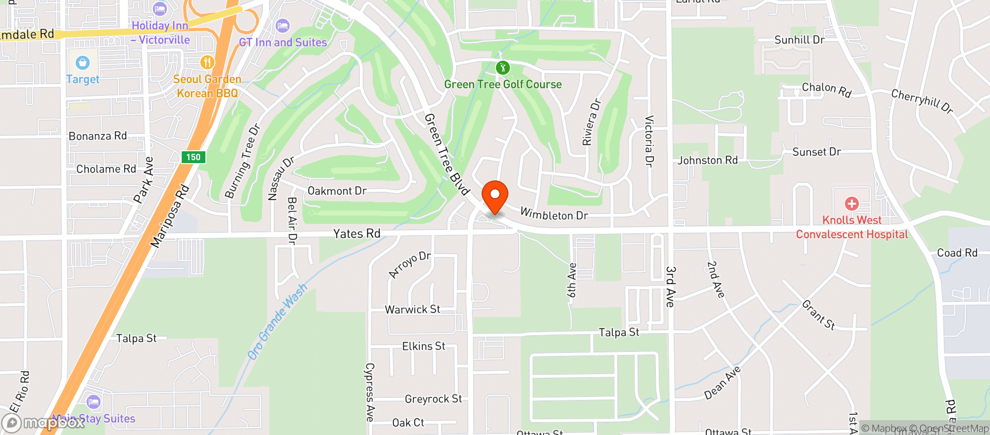Map showing Joes Liquor