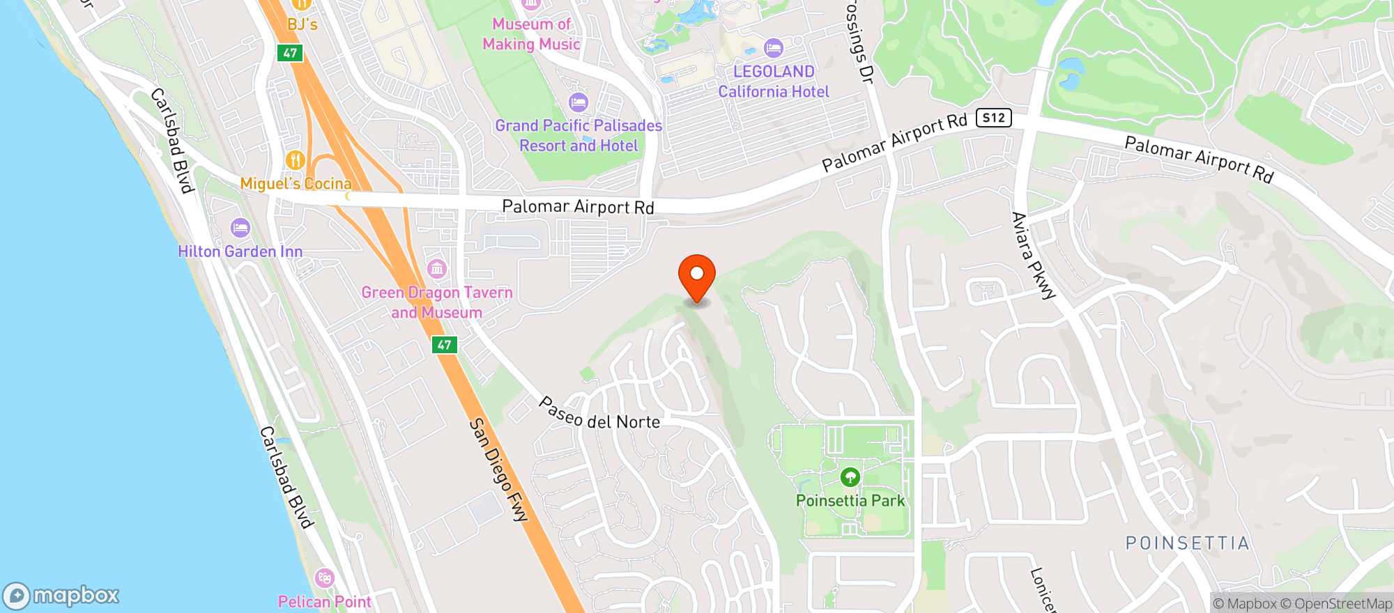 Map showing Carlsbad Ranch Market