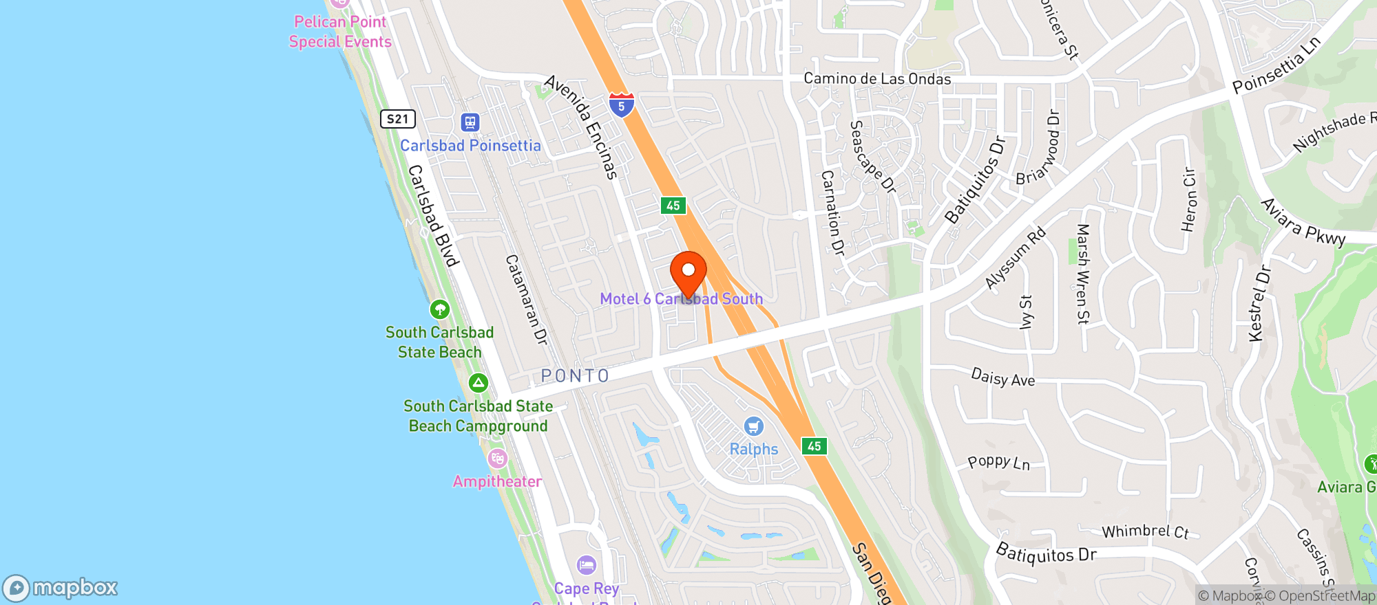 Map showing Benihana #1050