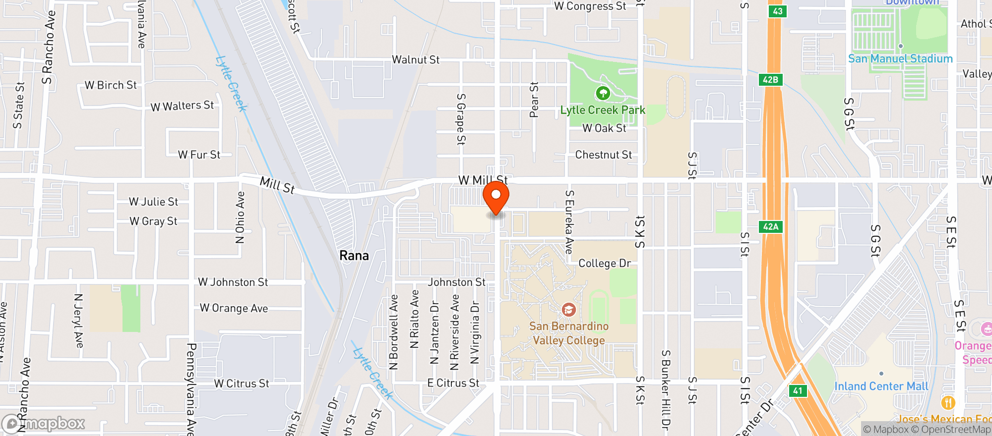 Map showing El Super