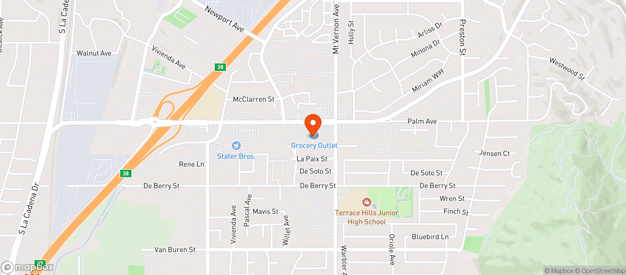 Map showing Grocery Outlet #407