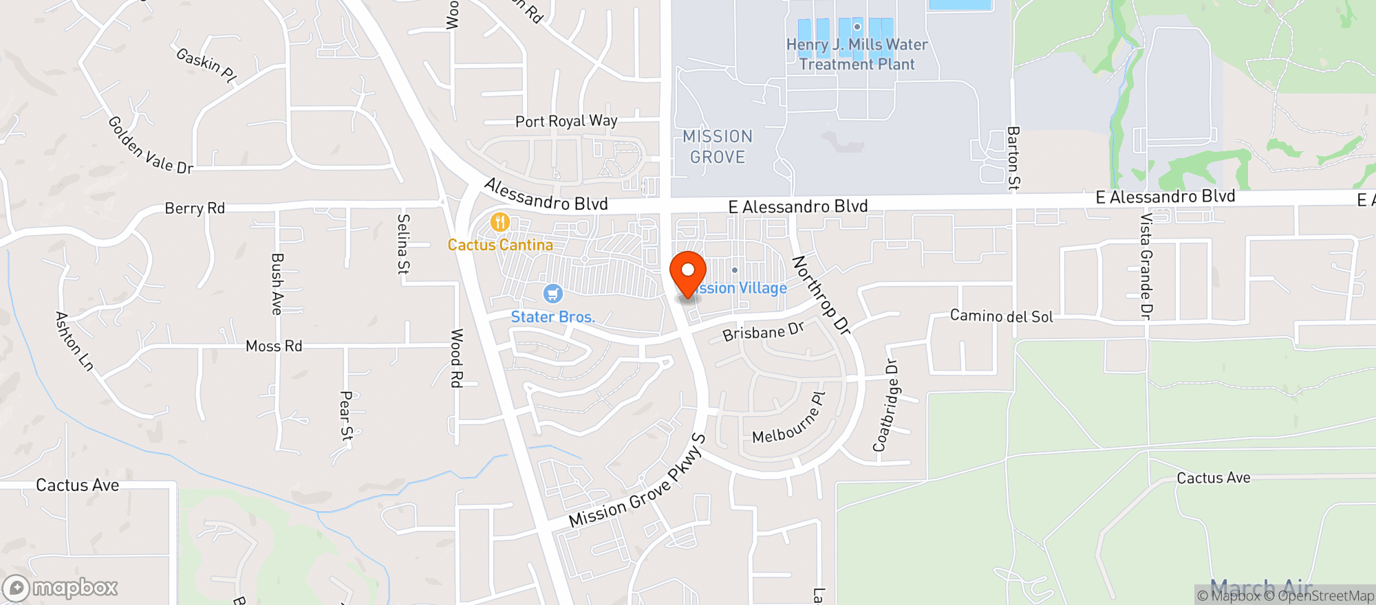 Map showing BevMo