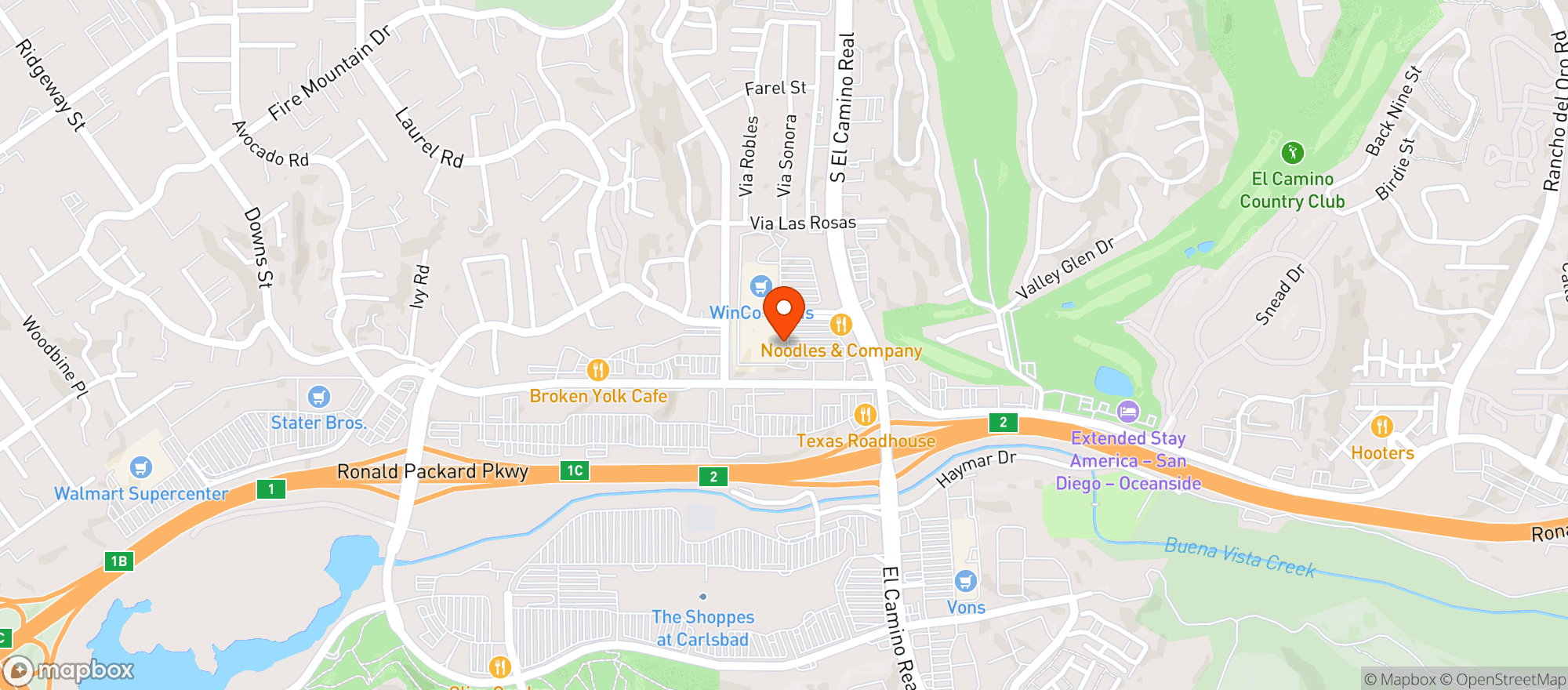 Map showing Target Store