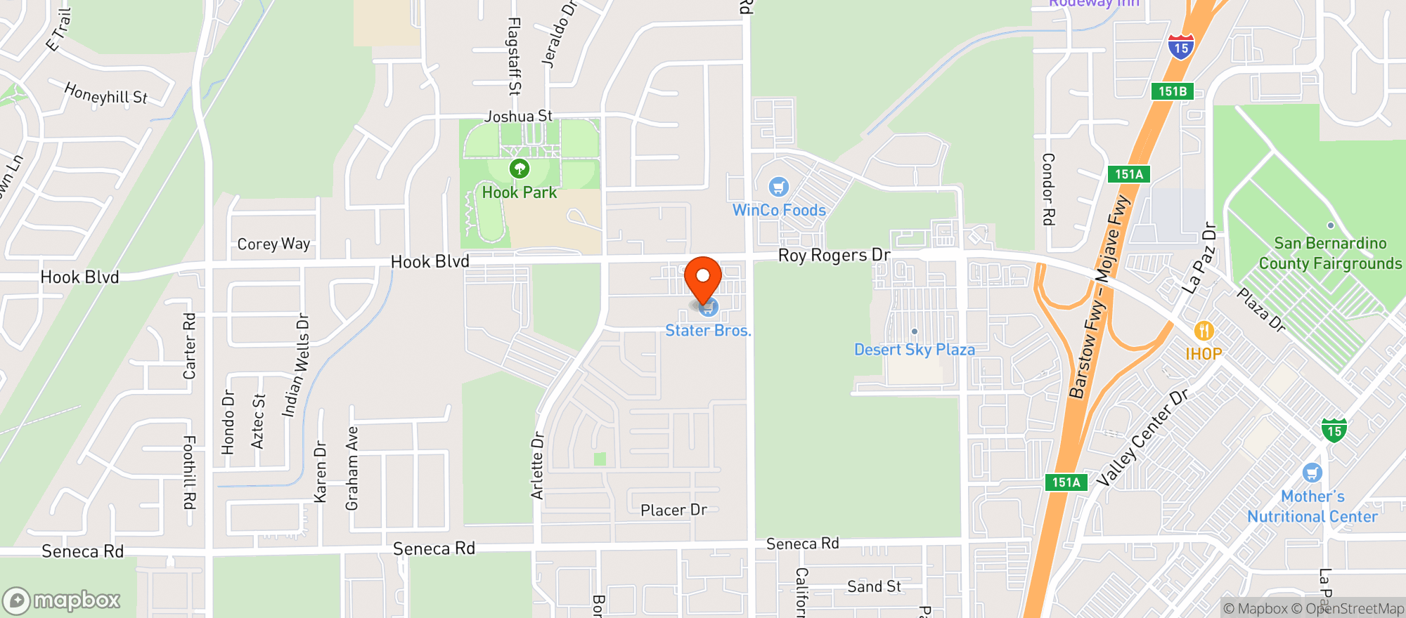 Map showing Stater Bros Markets #123