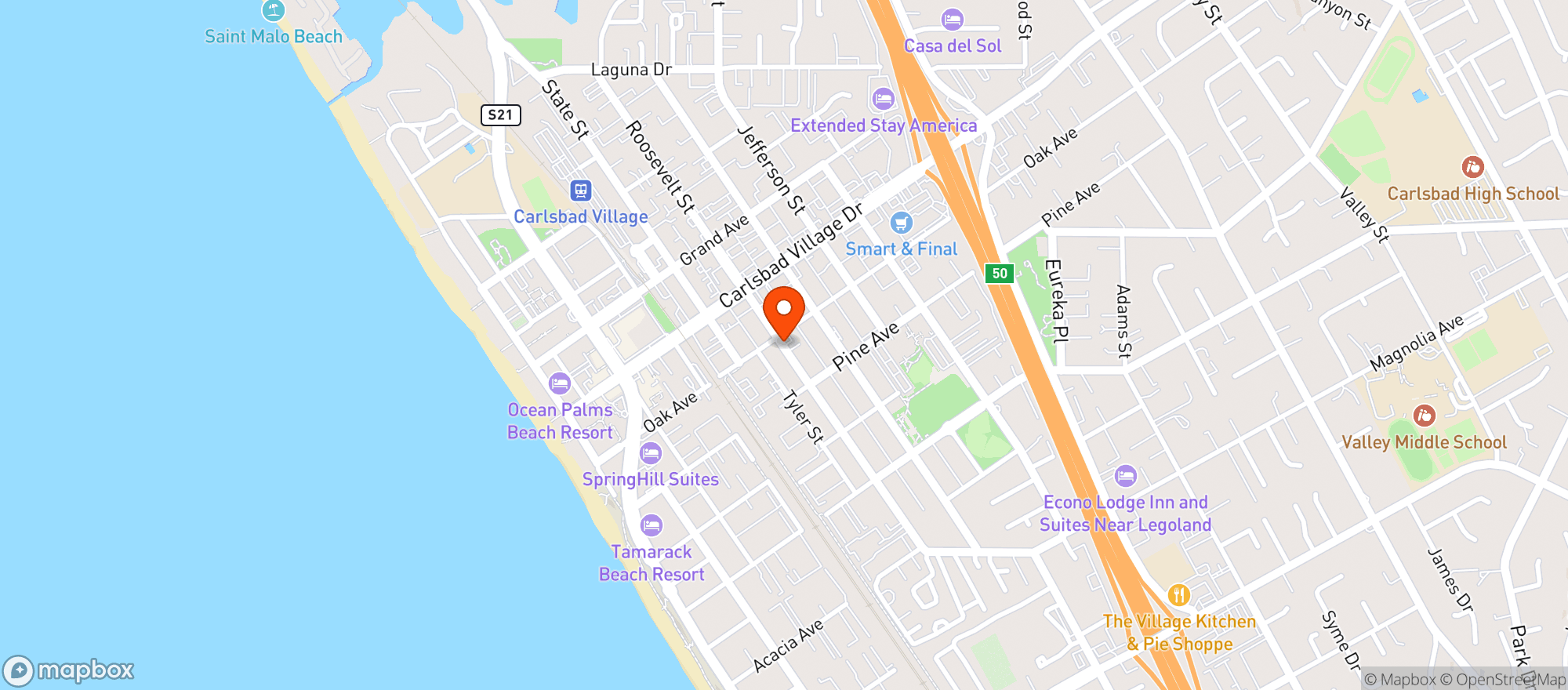Map showing Circle K