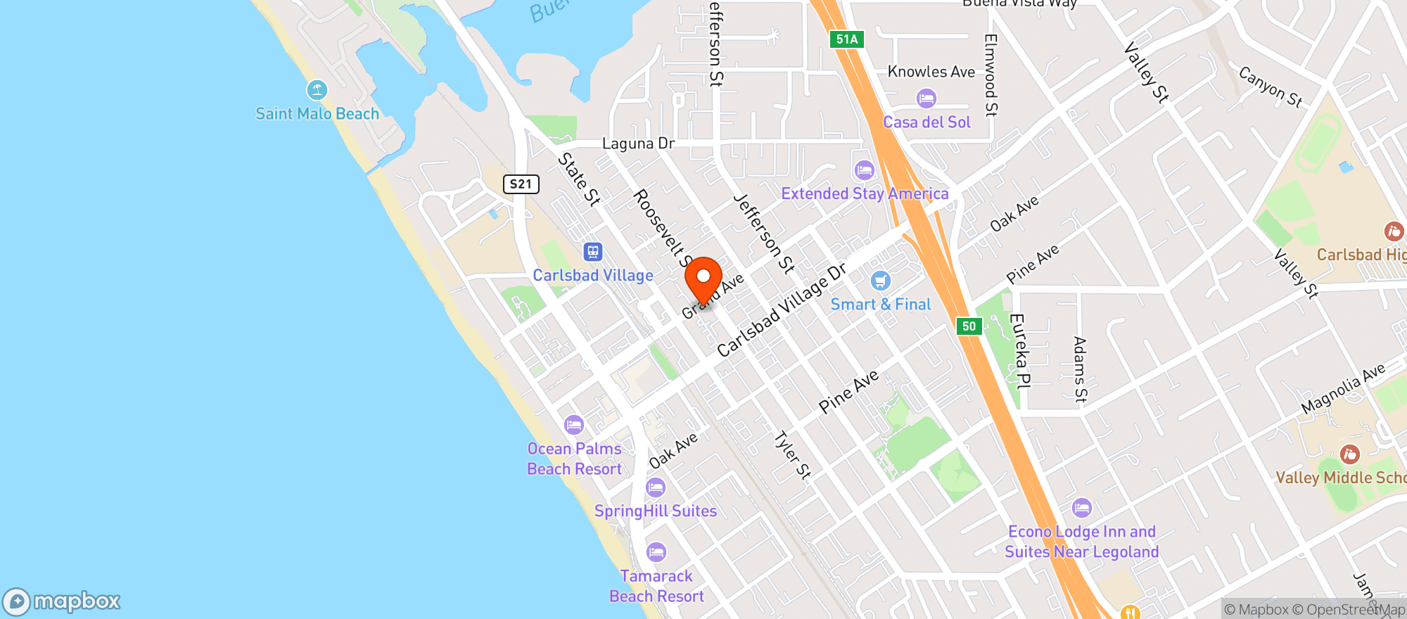 Map showing Cicciottis Trattoria