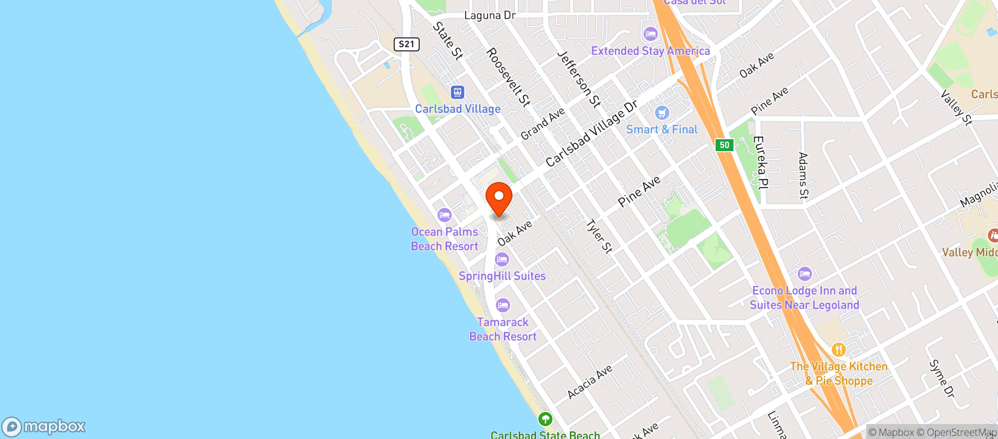 Map showing Park 101