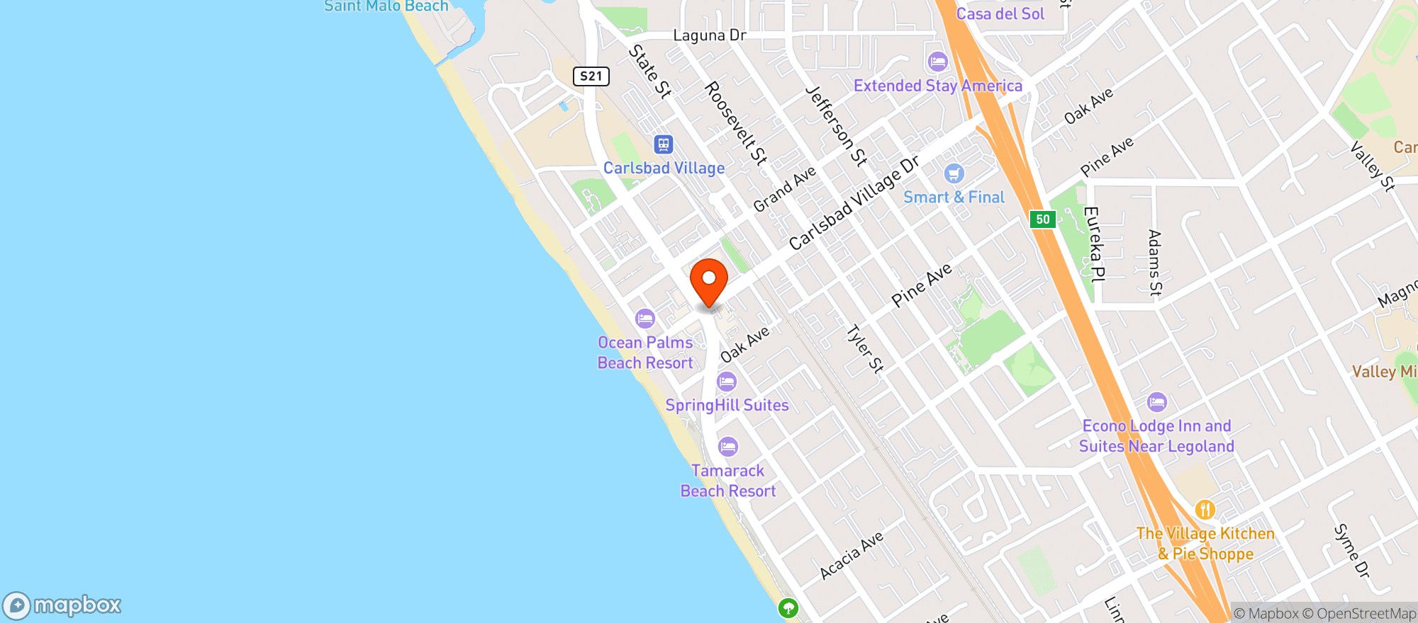 Map showing Big Pig Liquor