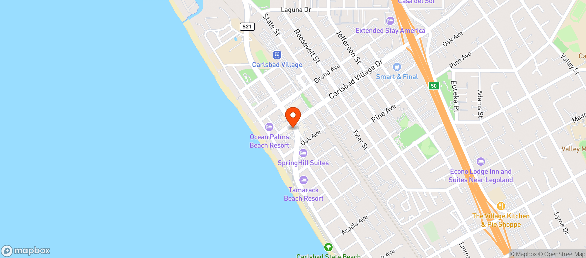Map showing Norte Restaurant