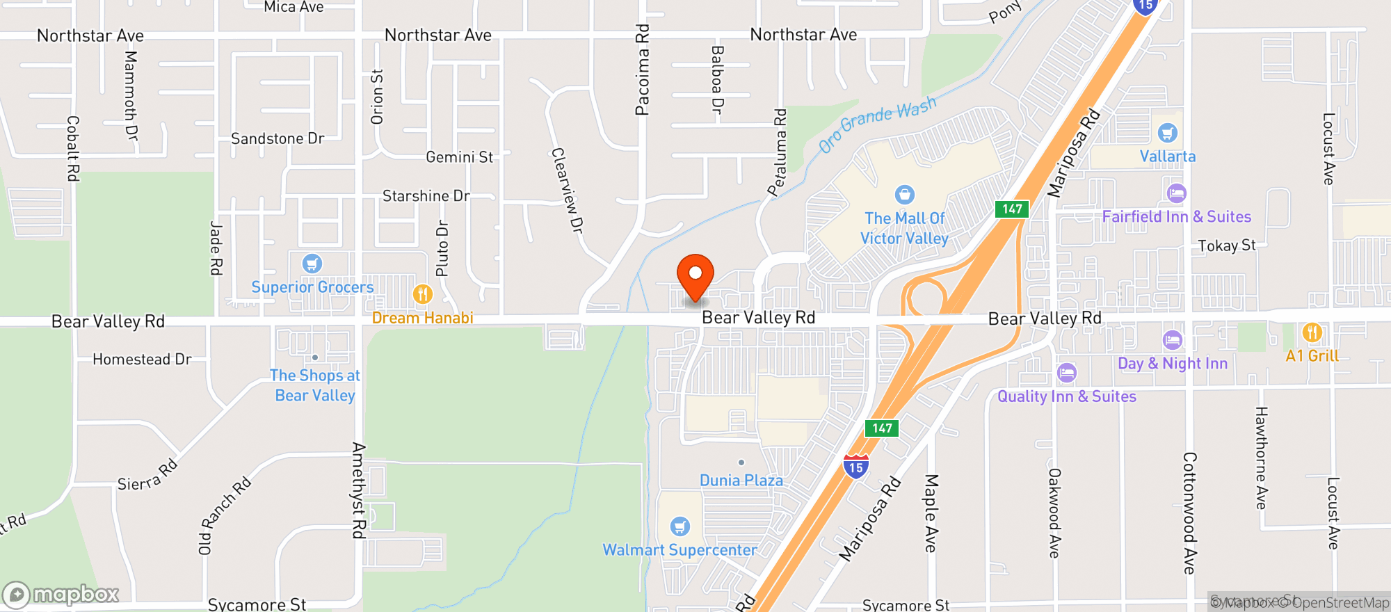 Map showing Vitamin Shoppe - Victorville