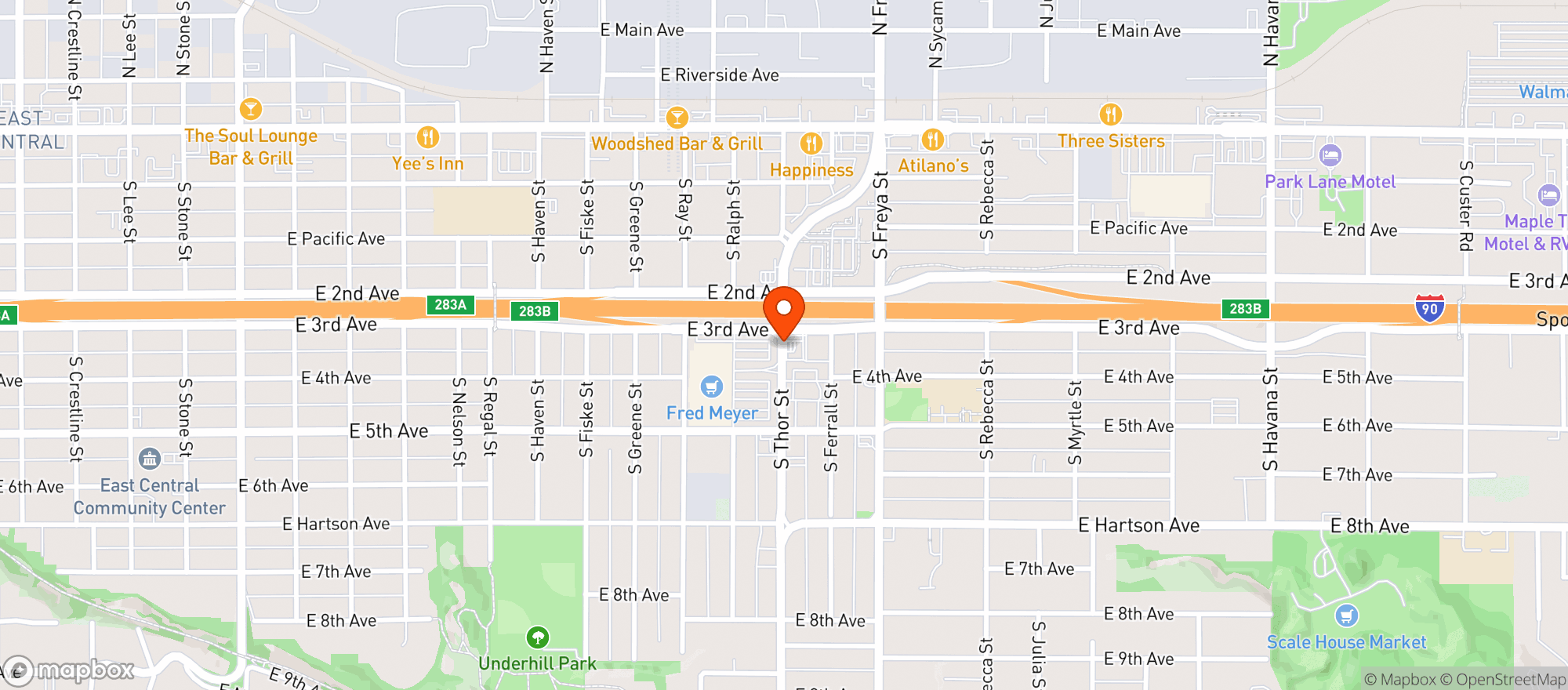 Map showing The Store On Thor