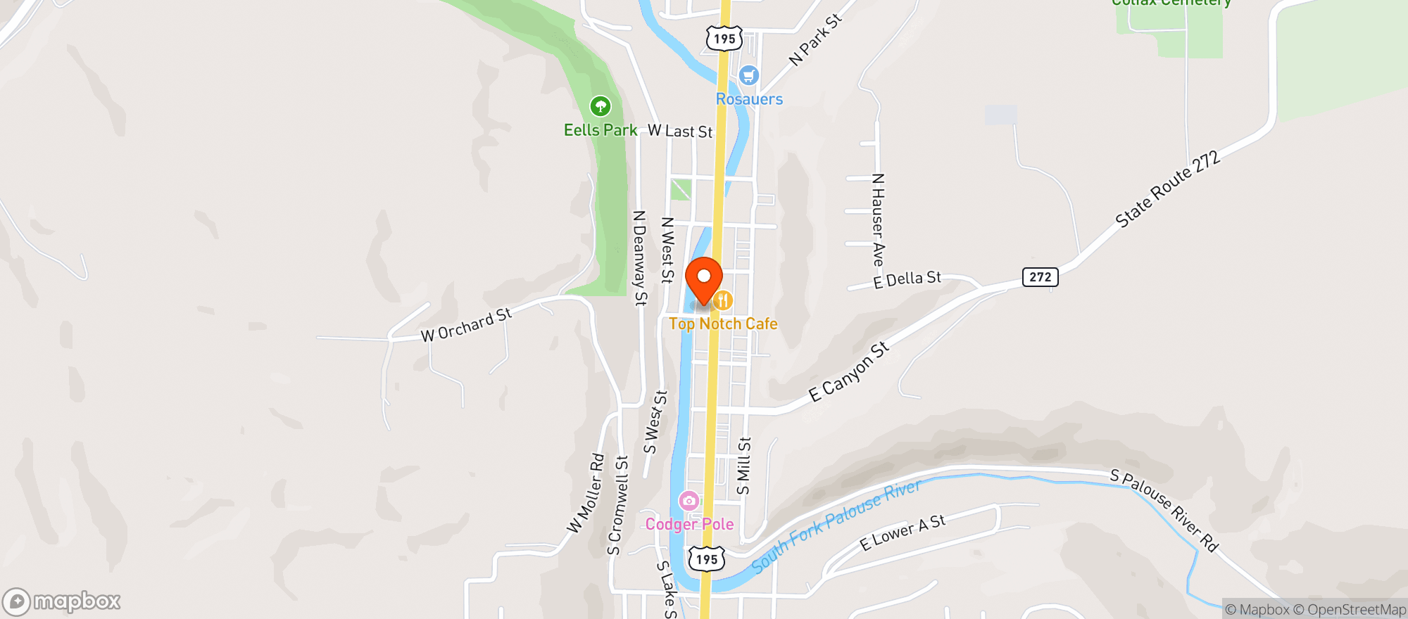 Map showing The Cellar (DeHart Properties LLC)
