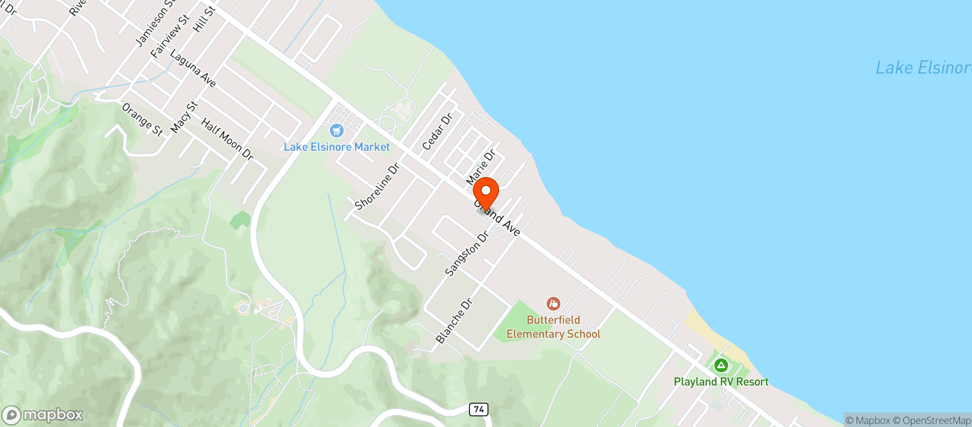 Map showing Super 7 Food & Liquor