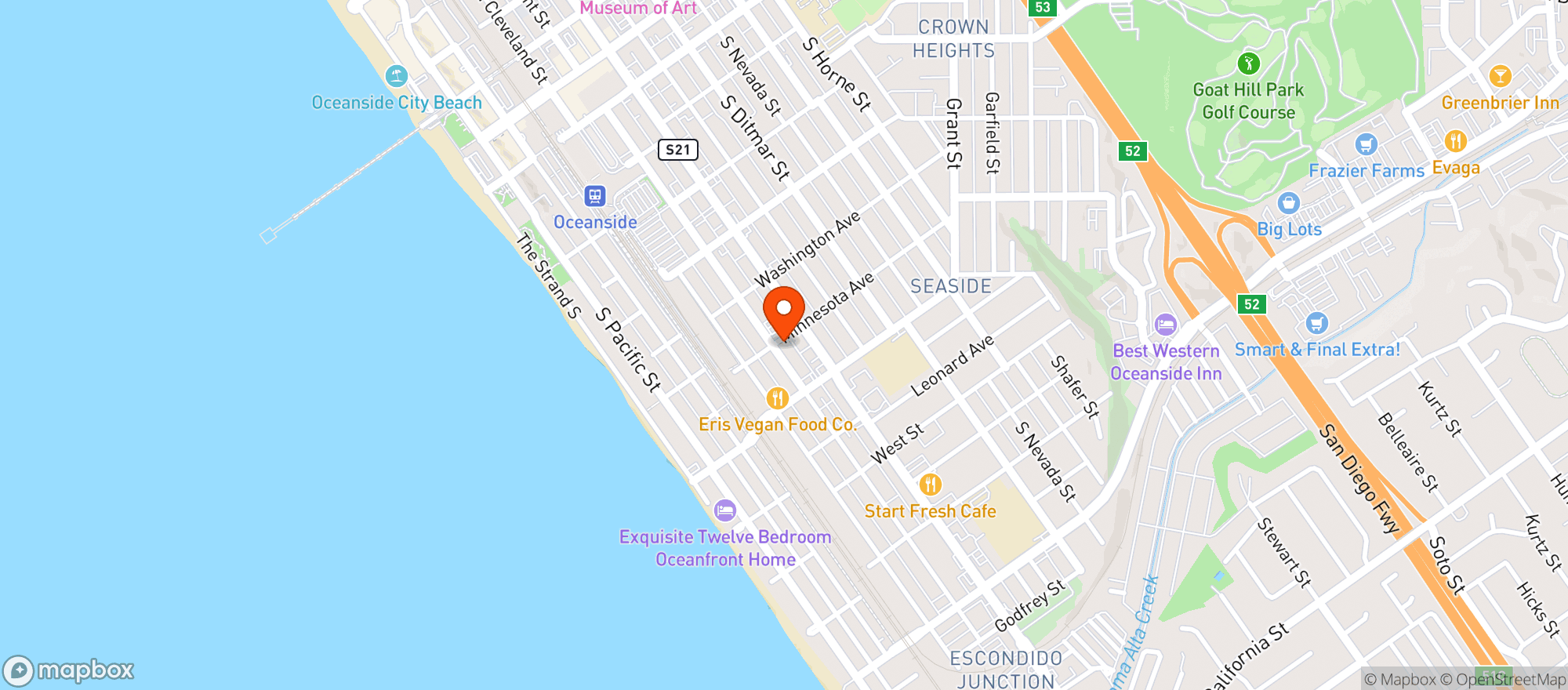 Map showing Al Fresko