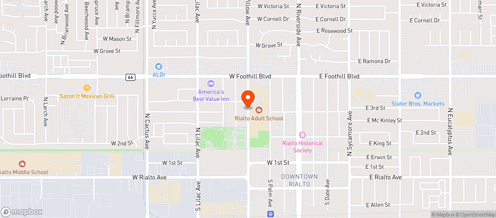 Map showing 7 Eleven# 38168
