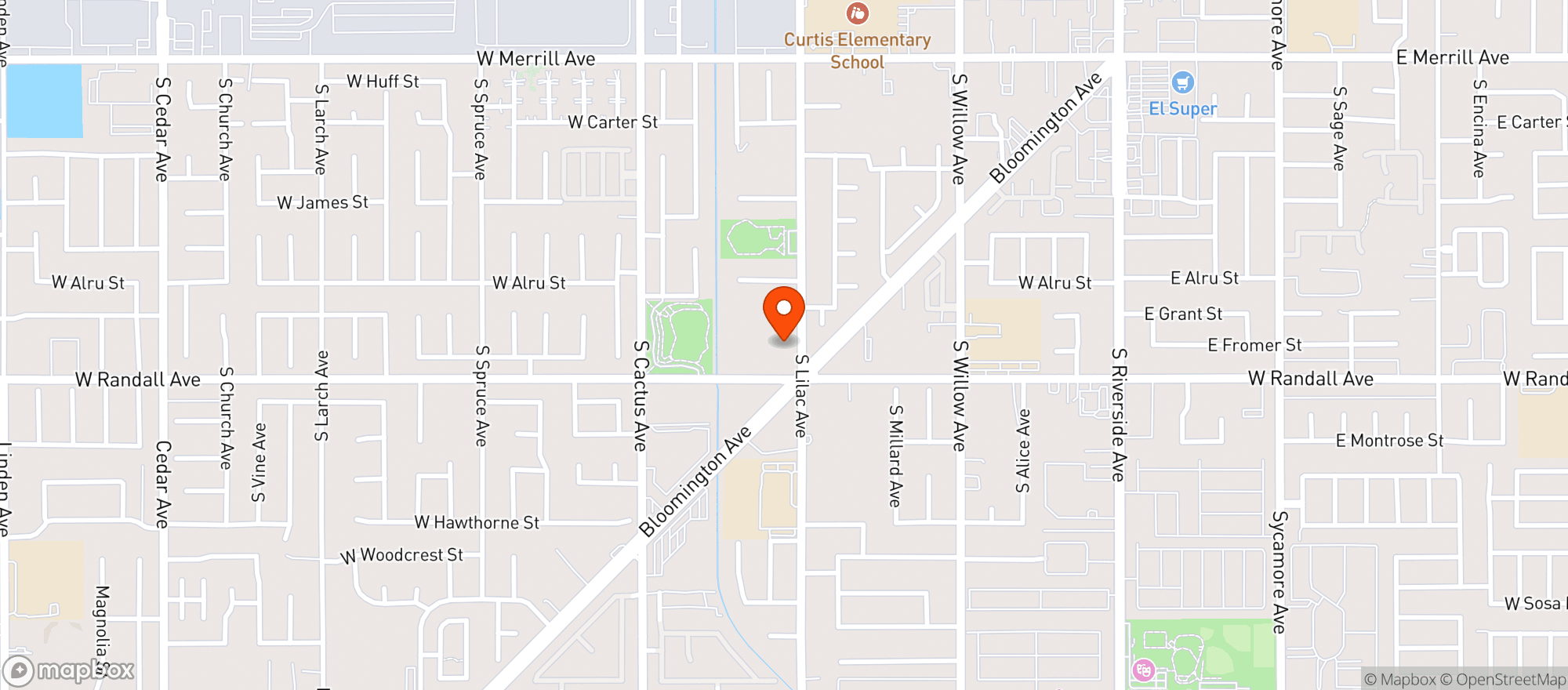 Map showing American Legion #422