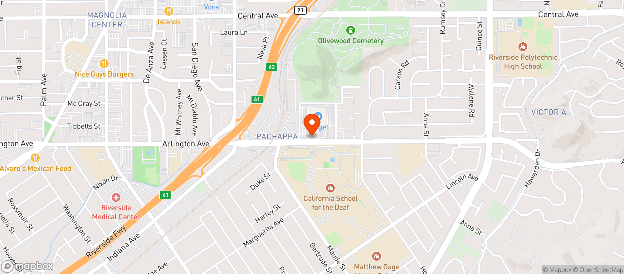 Map showing Target