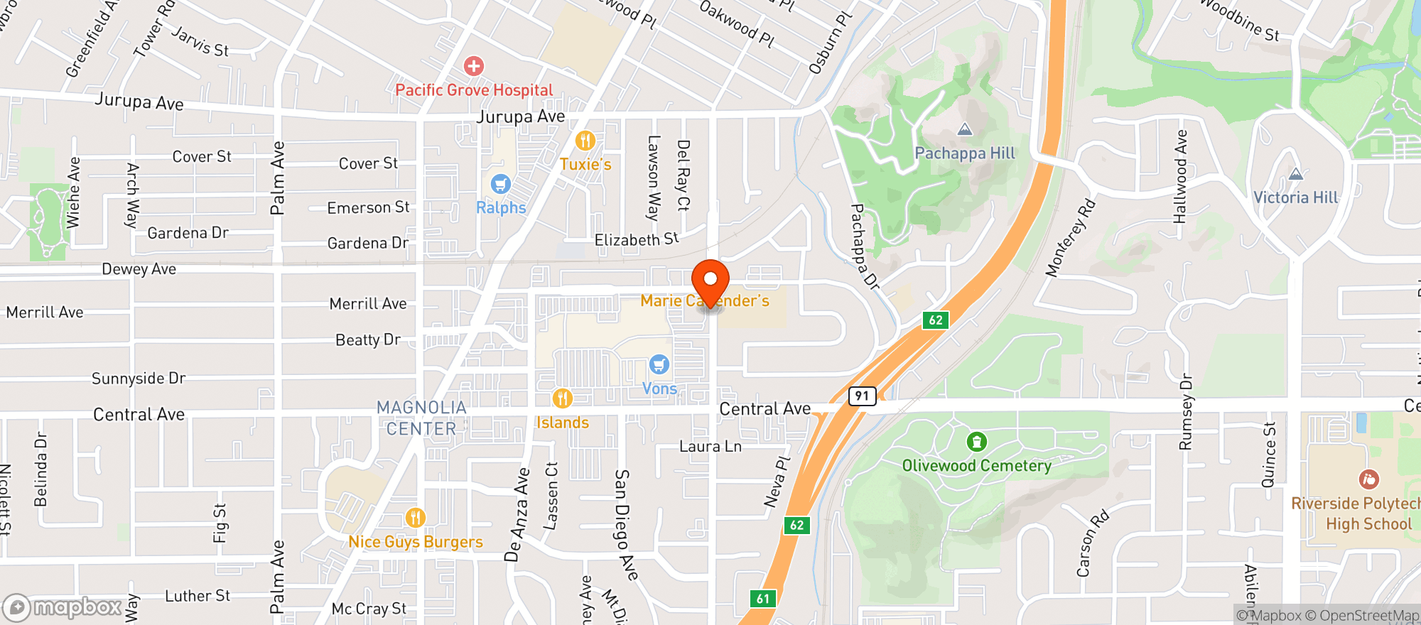 Map showing Trader Joes Market