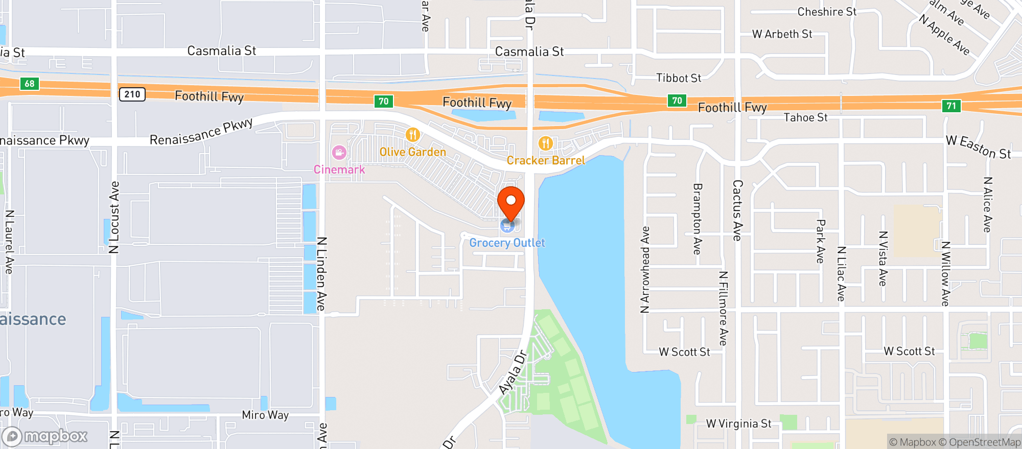 Map showing GROCERY OUTLET BARGAIN MARKET