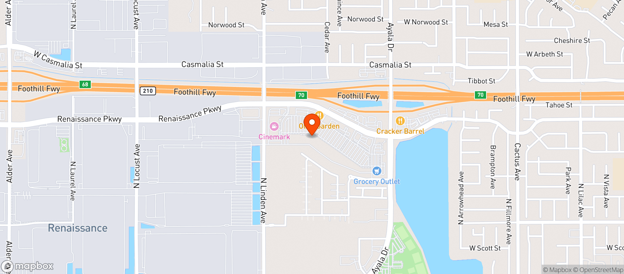 Map showing Gnc