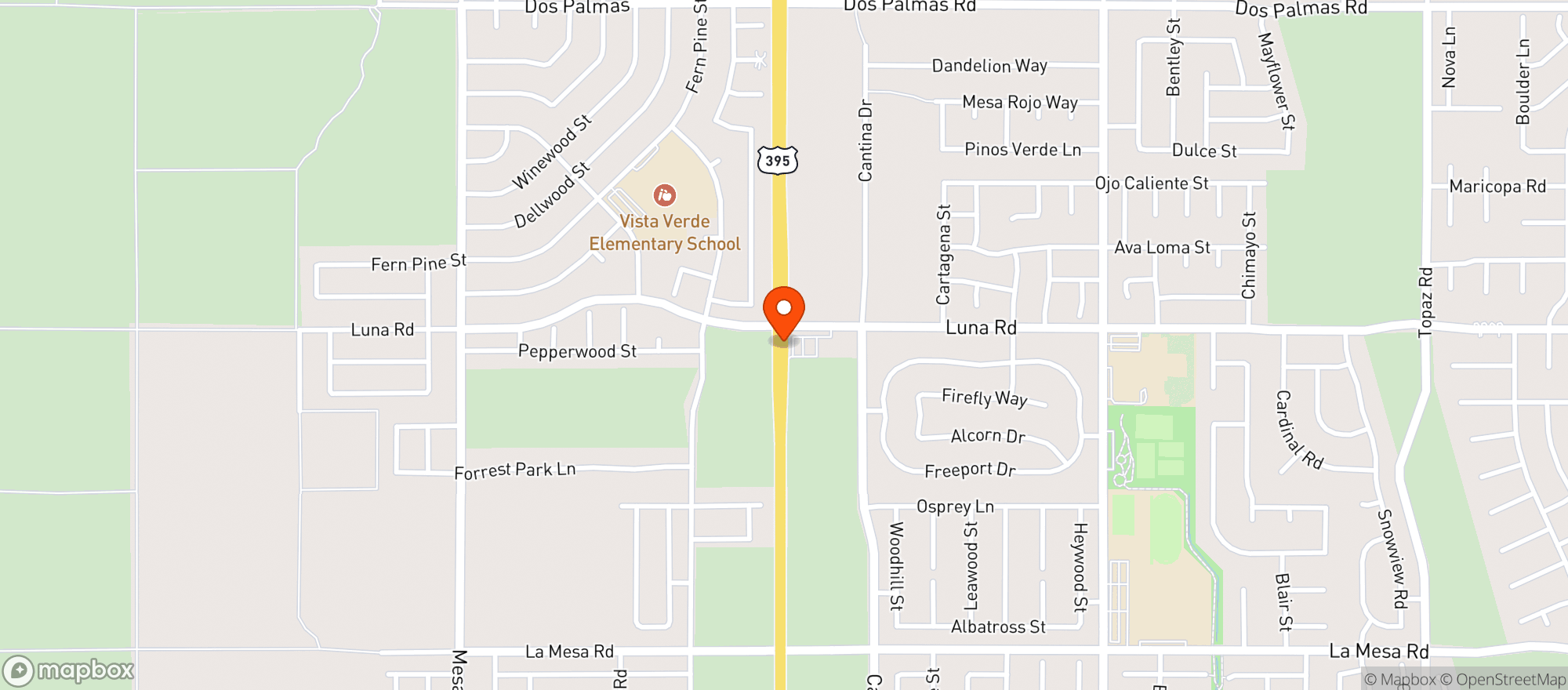Map showing Luna Chevron
