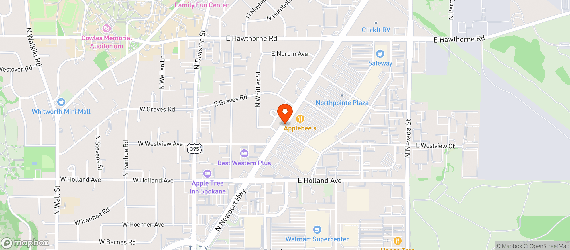 Map showing Target Store