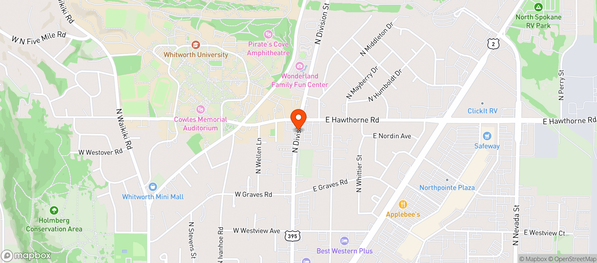 Map showing De Leon Bar Taco