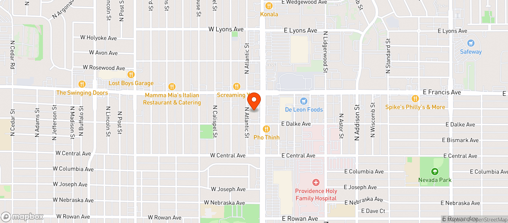 Map showing World Market Spokane