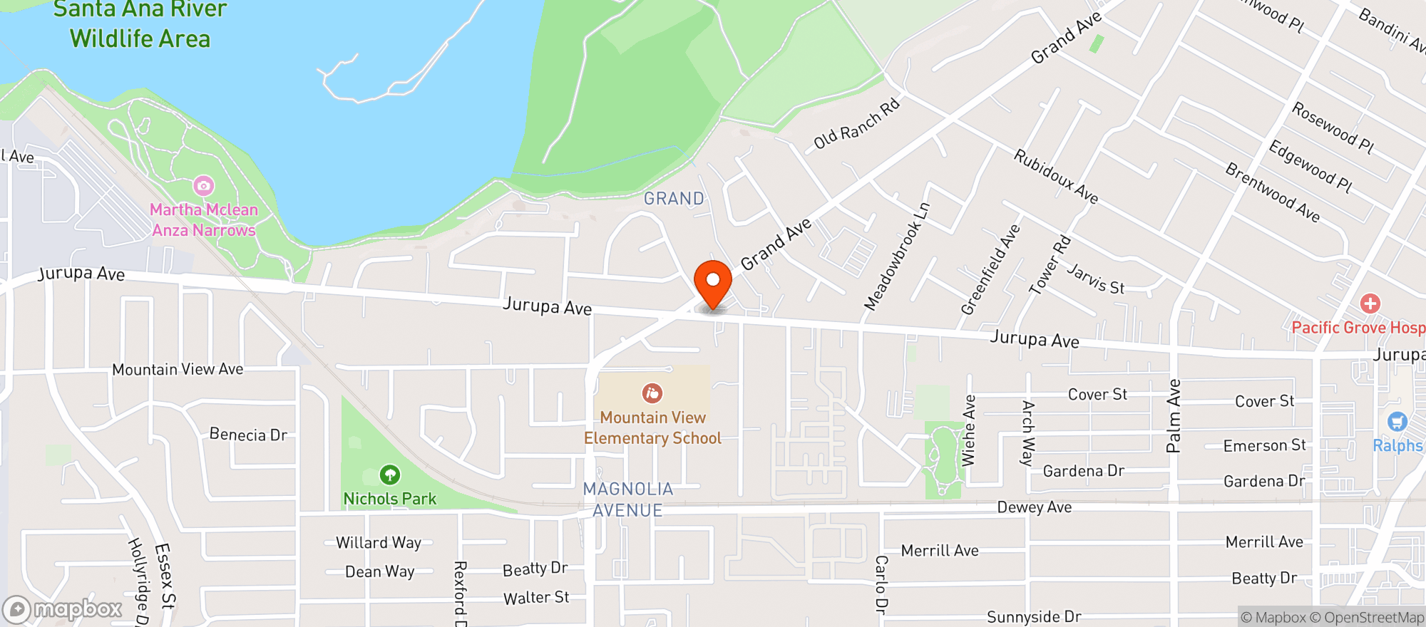 Map showing Jurupa Liquor