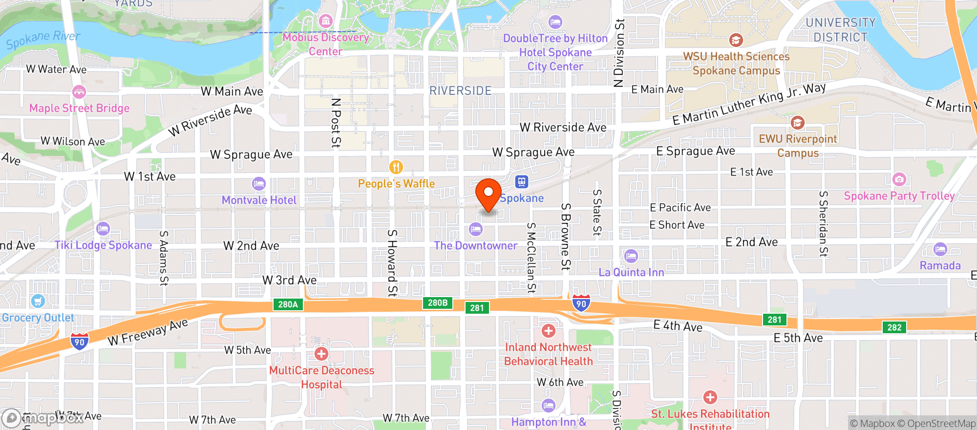 Map showing Hogwash Whiskey Den