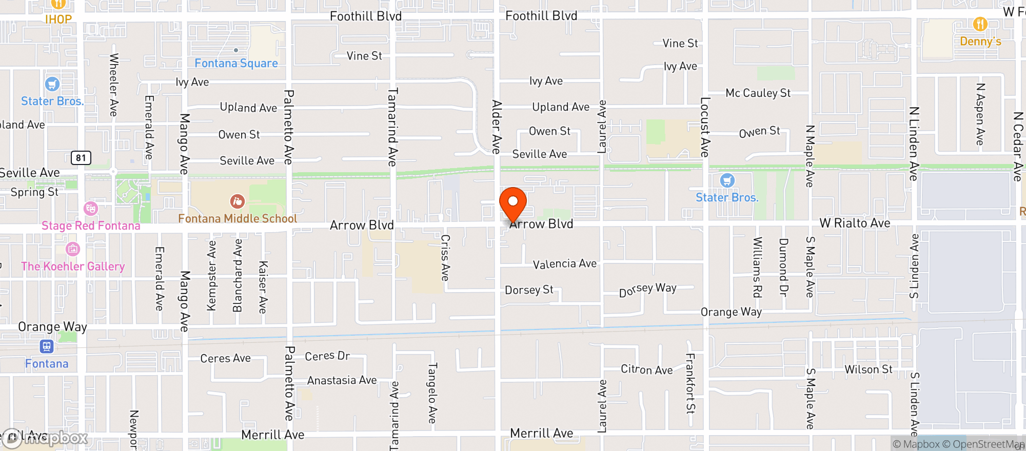 Map showing Eagles Lodge