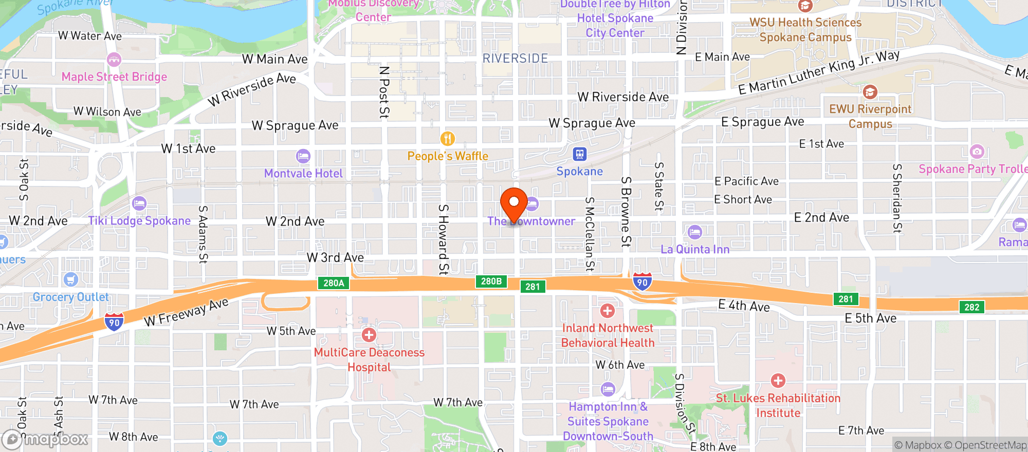 Map showing Vino! A Wine Bar (112195)