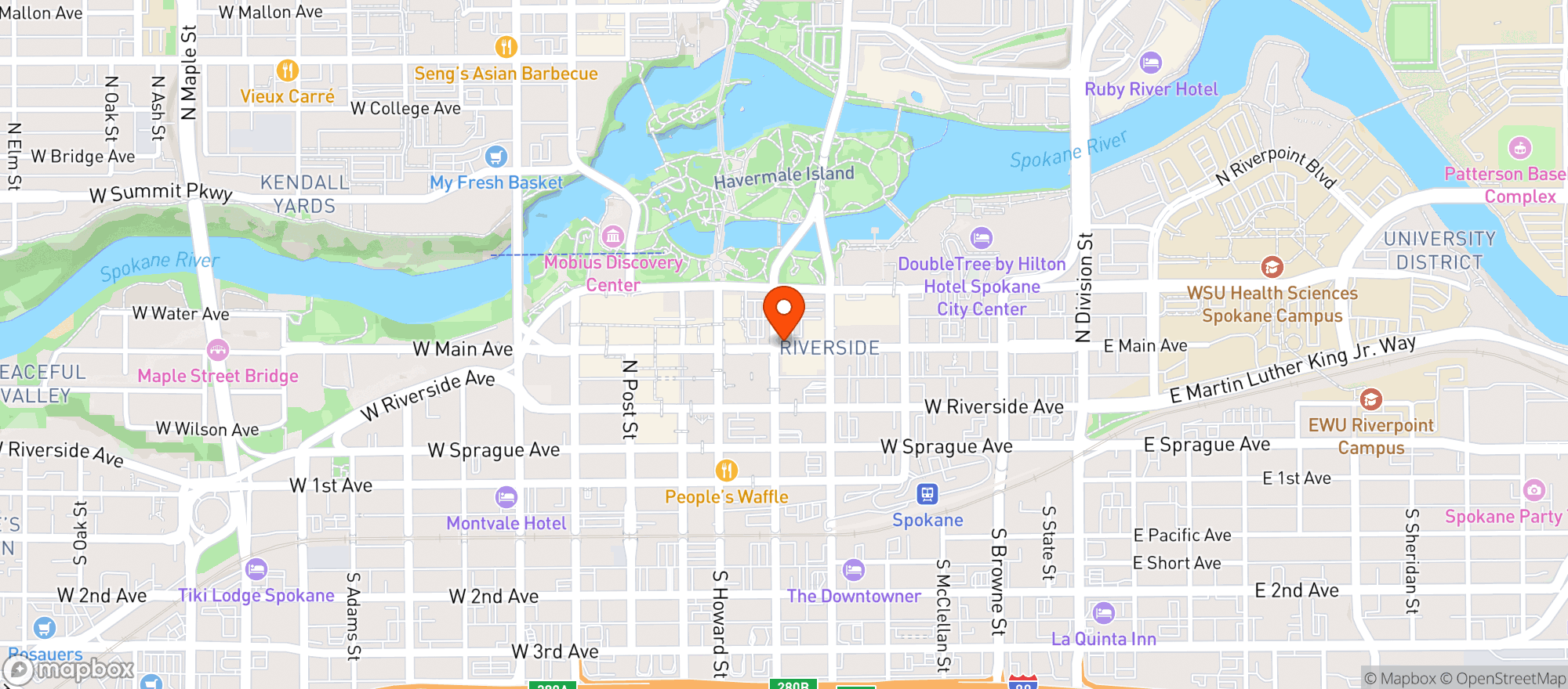 Map showing Sushi Com