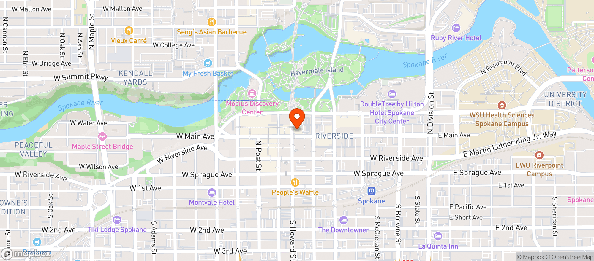 Map showing The Purgatory Craft Beer & Whiskey Bar