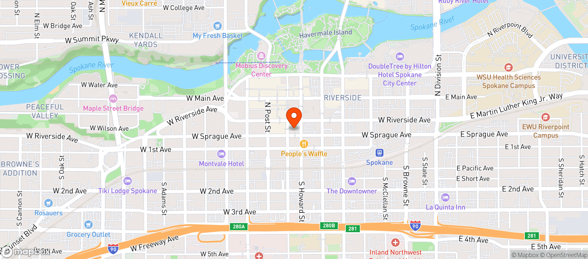 Map showing Swing Lounge