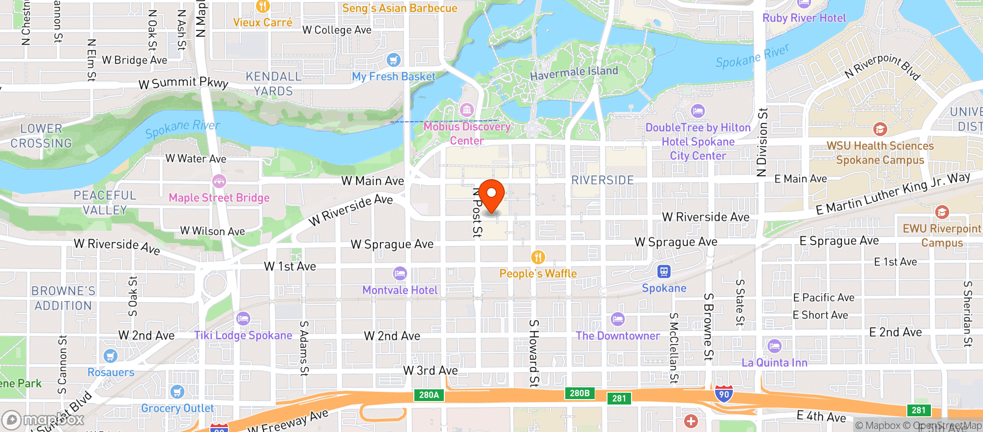 Map showing The Ridler Piano Bar