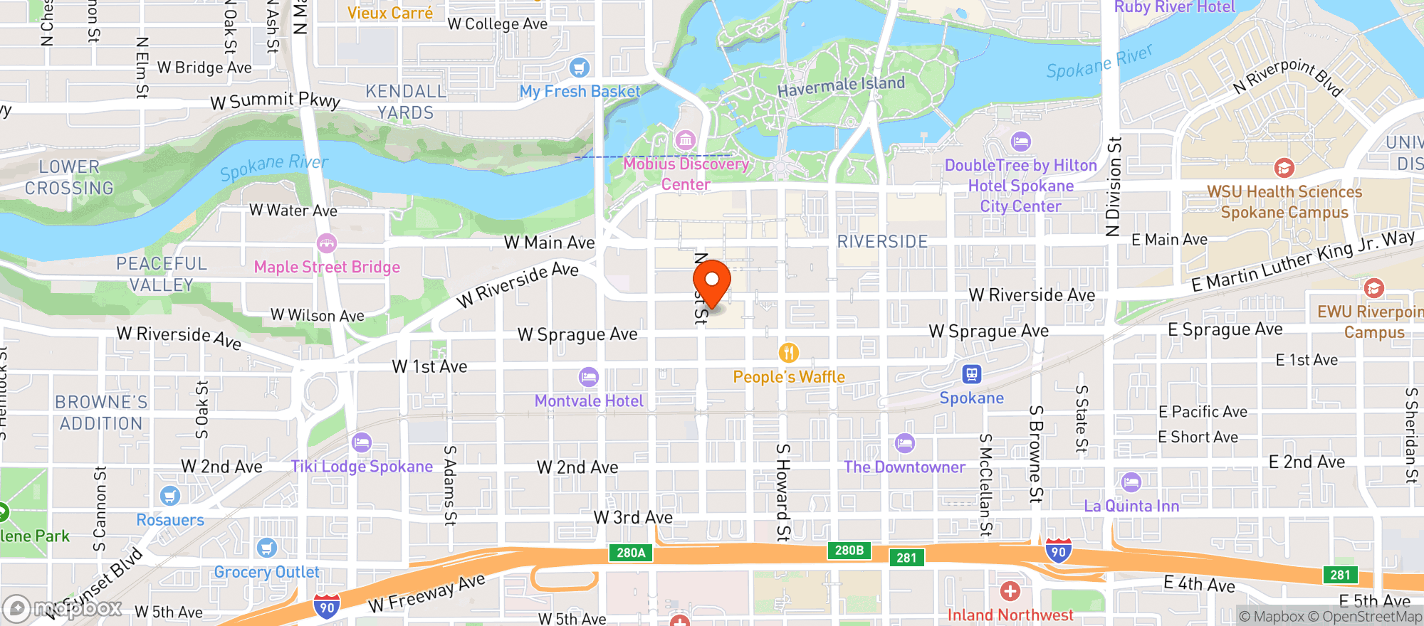 Map showing Cochinito Taqueria